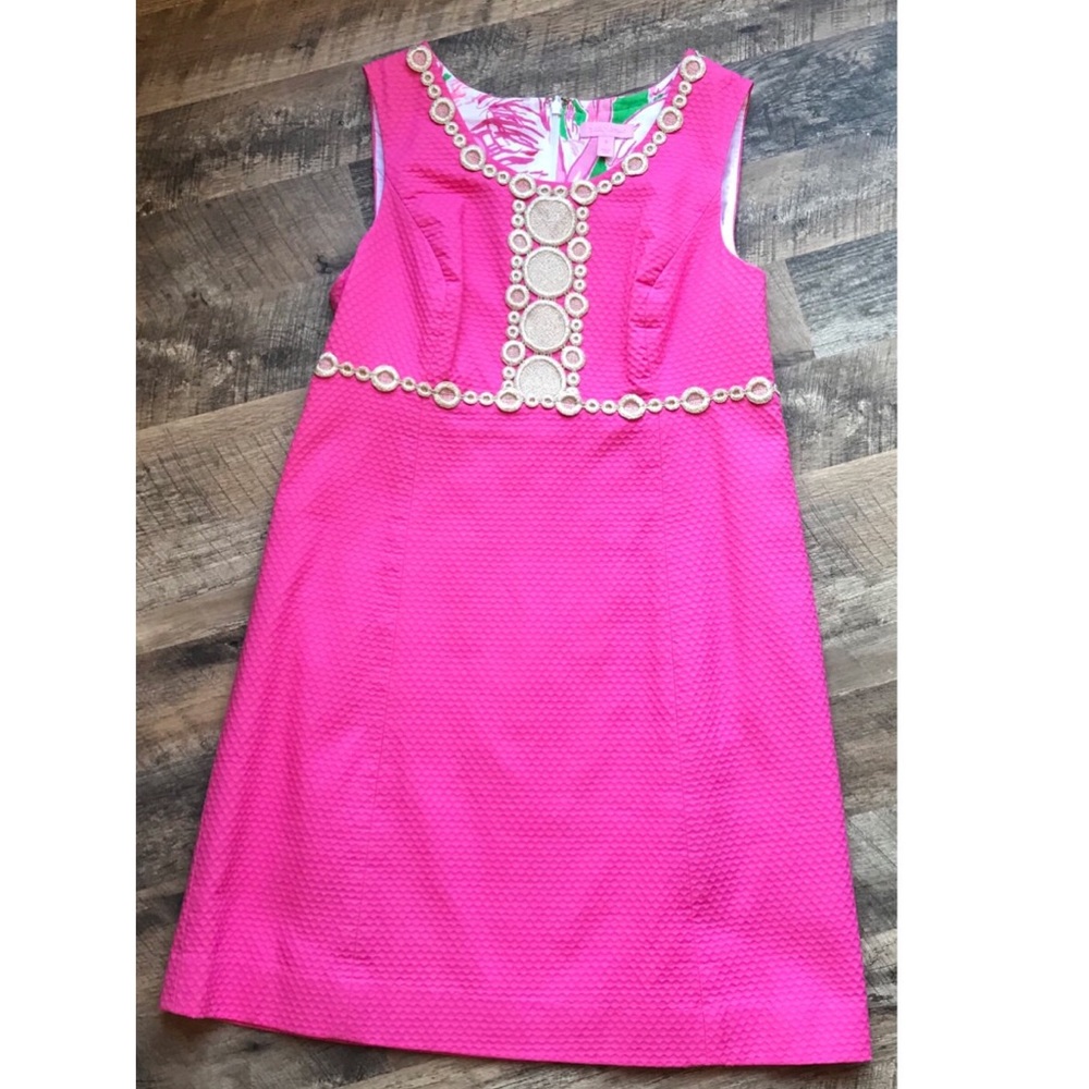 Lilly Pulitzer Pink “Rosie” Shift Dress 10 EUC!